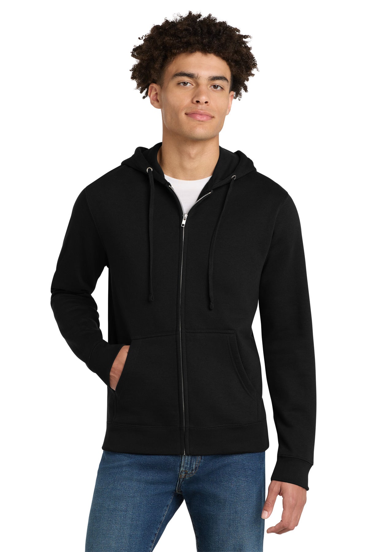District® V.I.T.Fleece Full-Zip Hoodie DT6102 - Black - 2XL