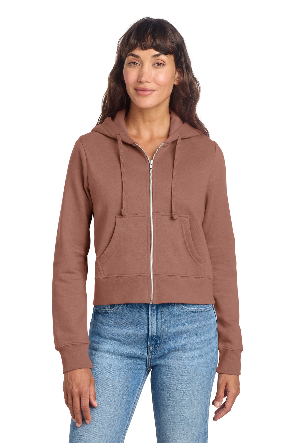 District® Women's V.I.T. Fleece Full-Zip Hoodie DT6103 - Desert Rose - 3XL