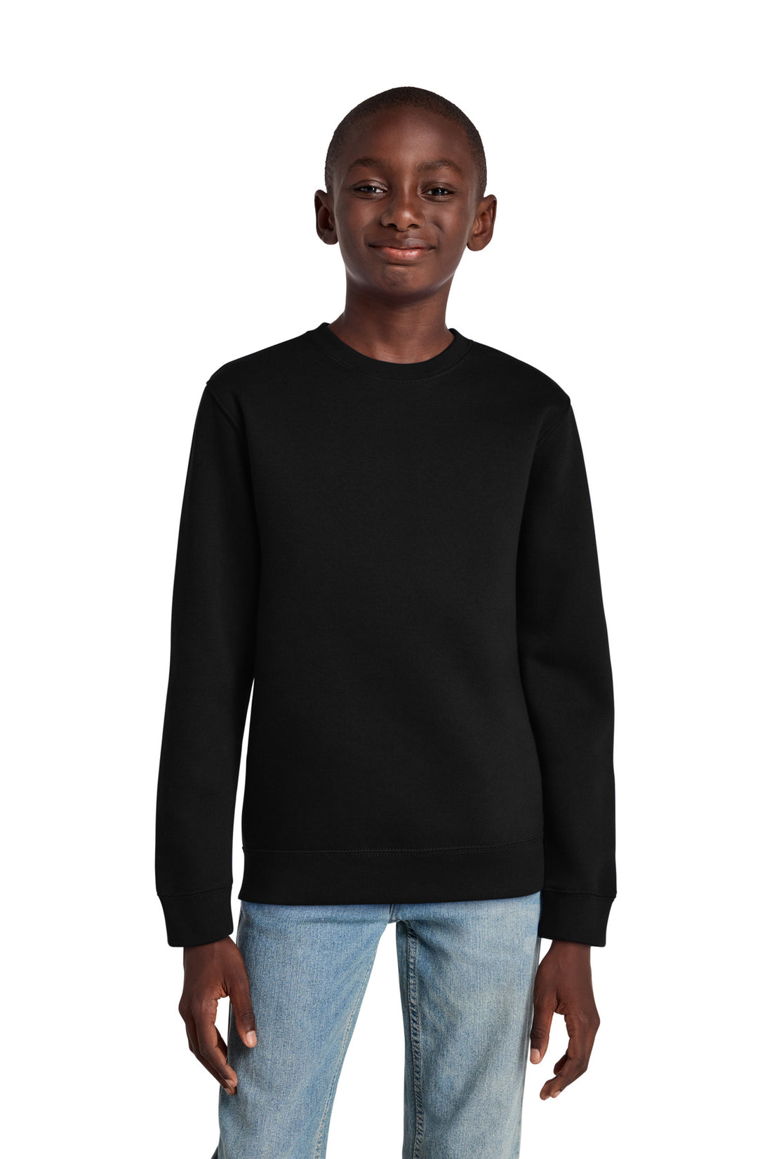 District® Youth V.I.T. Fleece Crew DT6104Y - Black - L