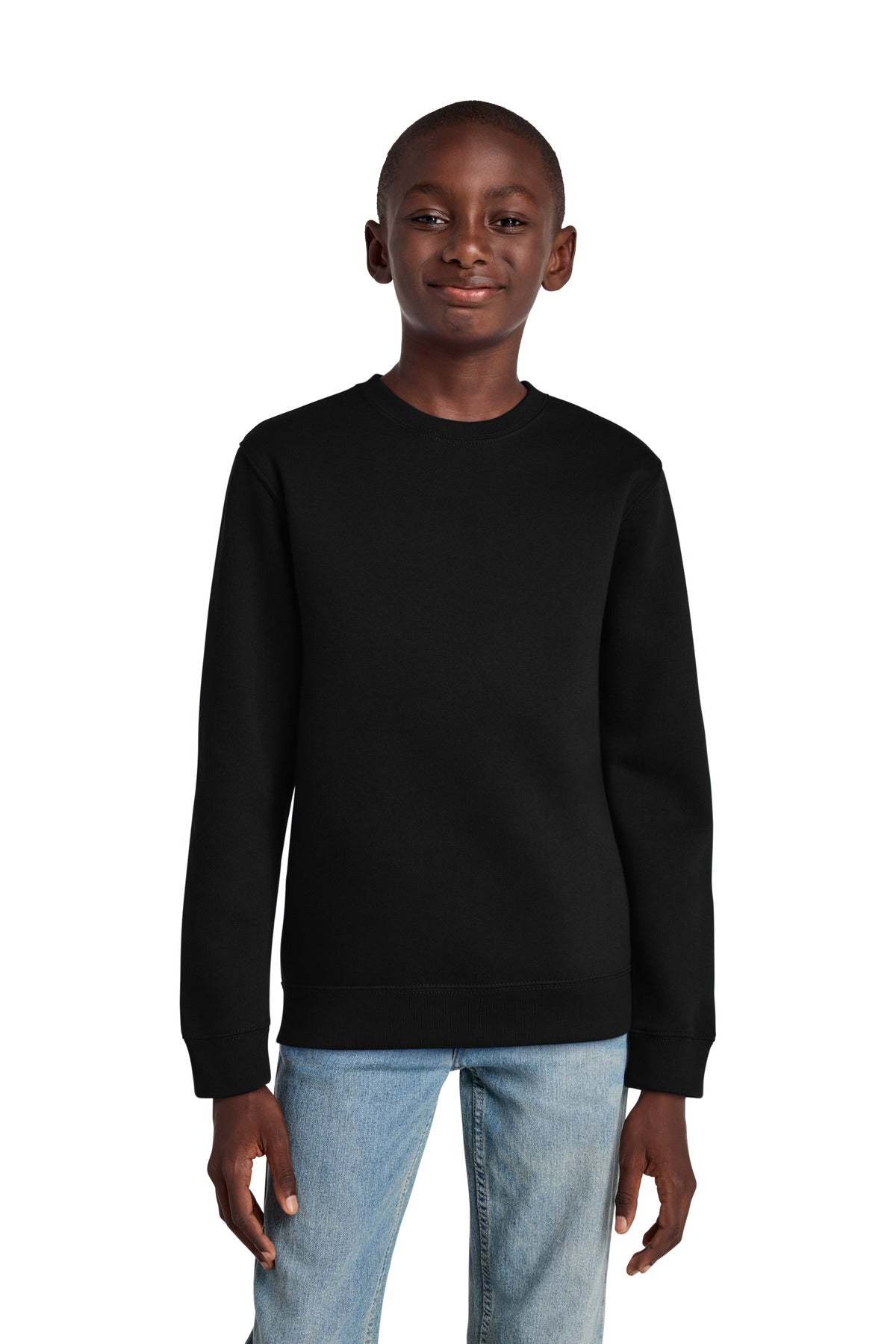 District® Youth V.I.T. Fleece Crew DT6104Y - Black - L