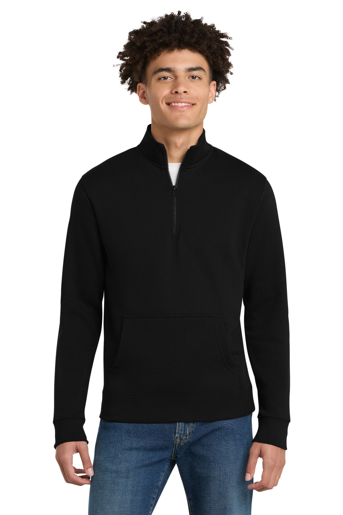 District® V.I.T.Fleece 1/4-Zip DT6106 - Black - 2XL