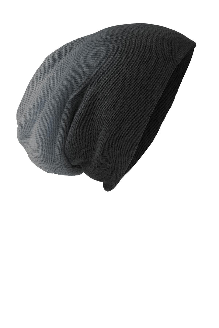 District® Slouch Beanie DT618 - Black Dip Dye - OSFA