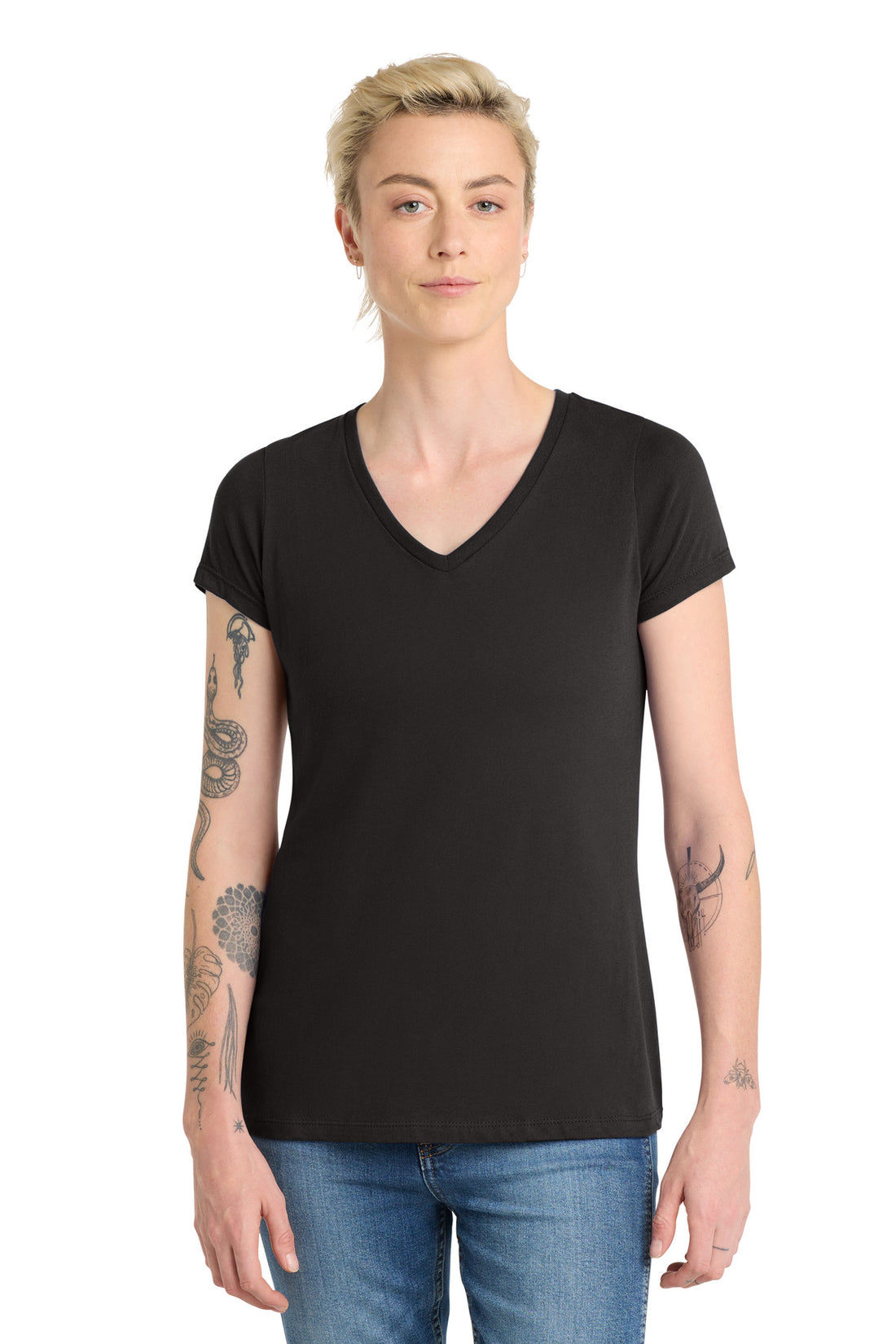 District ® Women's Very Important Tee ® V-Neck. DT6503 - Black - XS