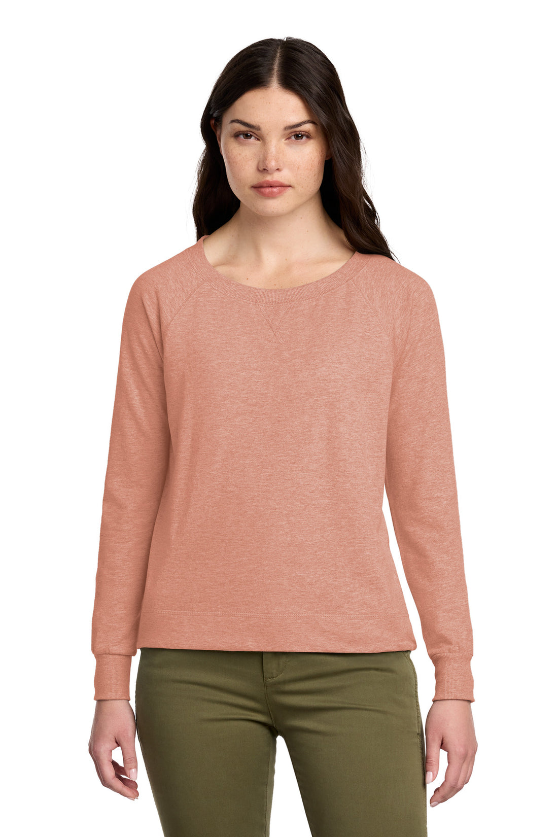 District® Women's Featherweight French Terry Long Sleeve Crewneck DT672