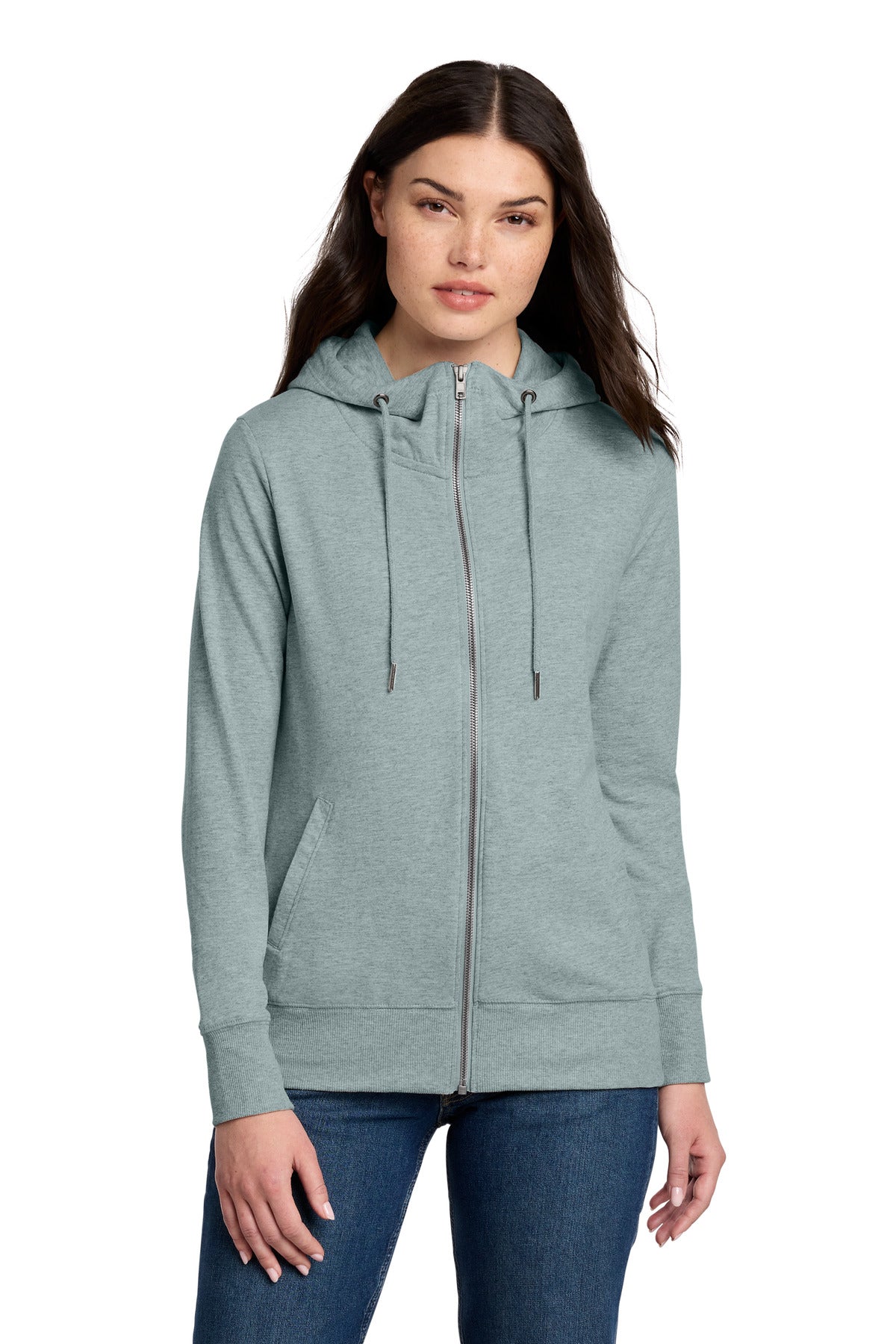 District® Women's Featherweight French Terry Full-Zip Hoodie DT673