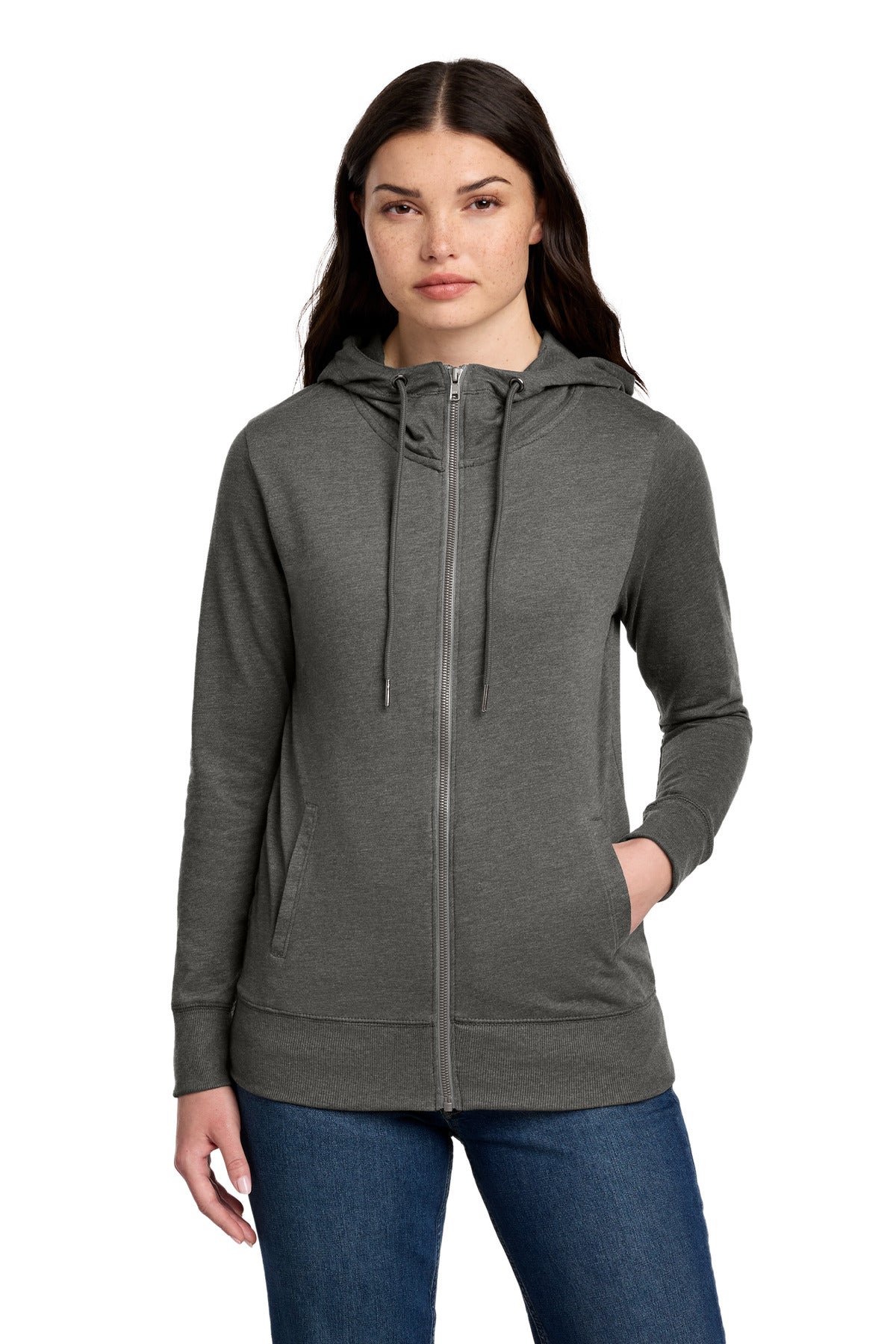 District® Women's Featherweight French Terry Full-Zip Hoodie DT673