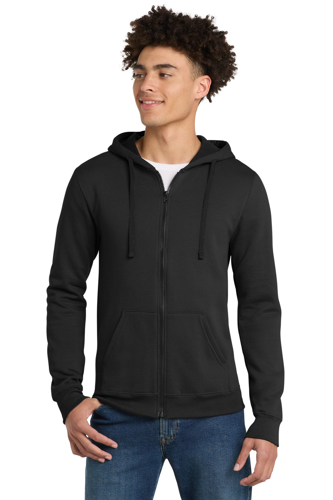 District® The Concert Fleece® Full-Zip Hoodie. DT800 - Black - 2XL