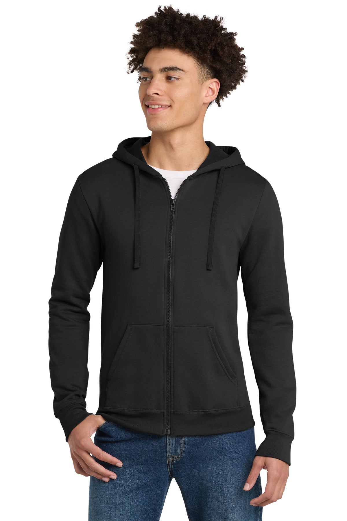 District® The Concert Fleece® Full-Zip Hoodie. DT800 - Black - 2XL