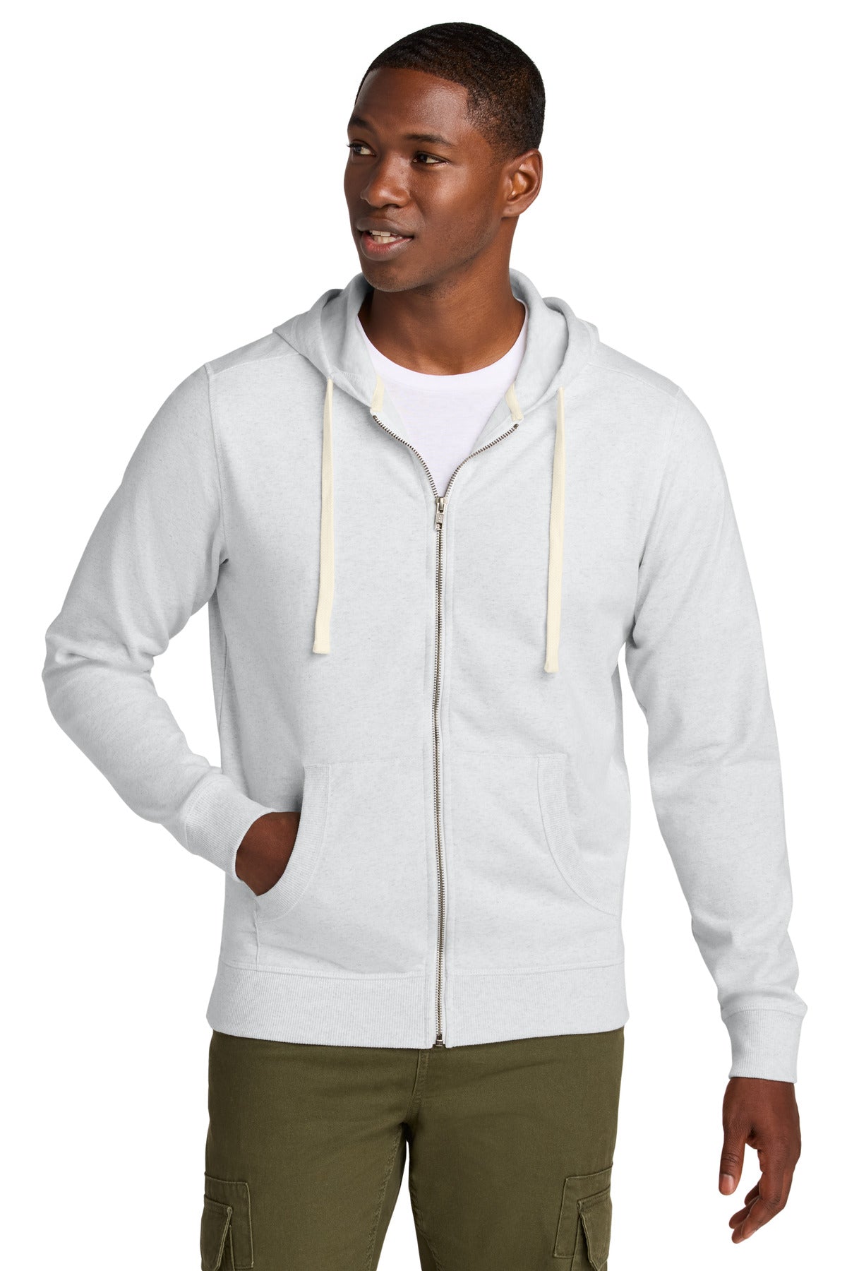 District® Re-FleeceFull-Zip Hoodie DT8102 - Ash - 2XL