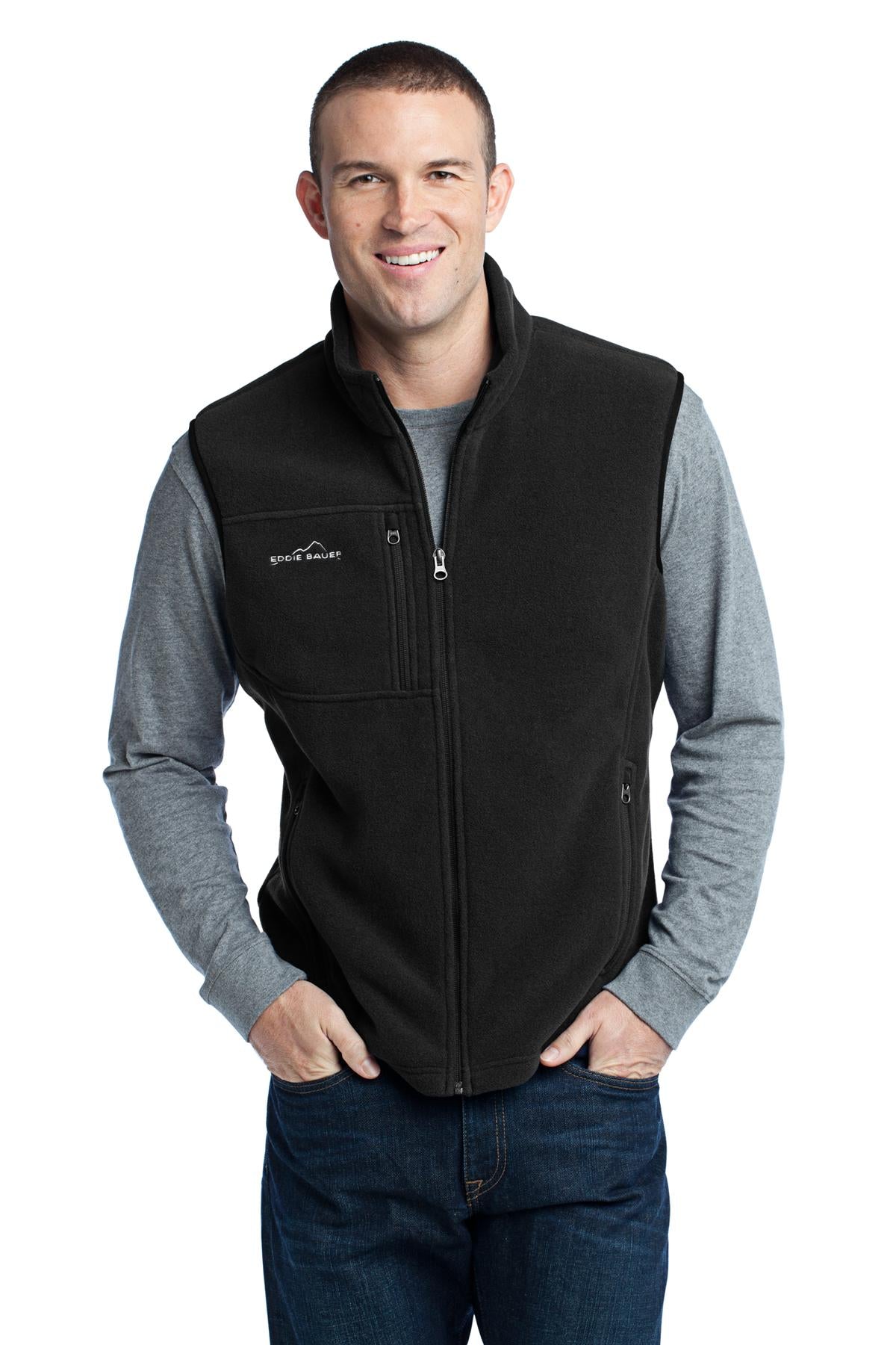 Eddie Bauer® - Fleece Vest. EB204 - Black - 2XL