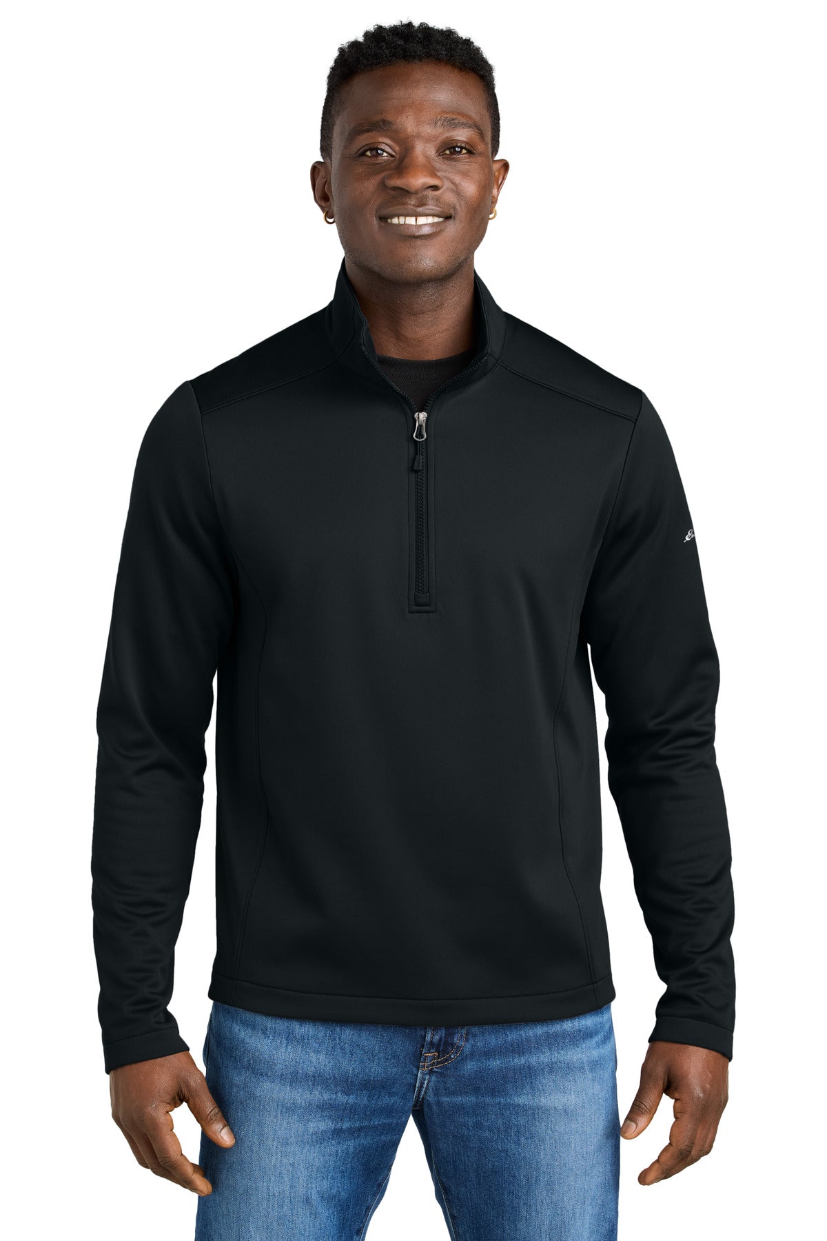 Eddie Bauer® Smooth Mid Layer Fleece 1/2-Zip EB2360 - Black - 2XL