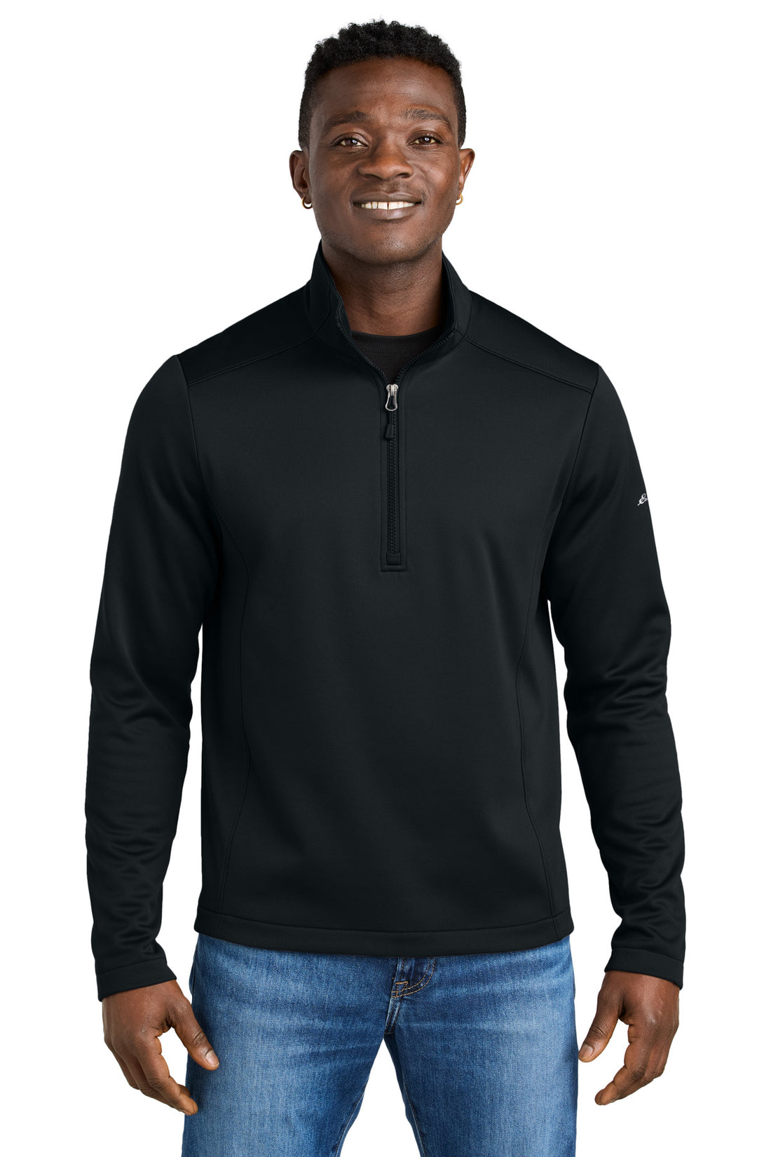 Eddie Bauer® Smooth Mid Layer Fleece 1/2-Zip EB2360 - Black - 2XL