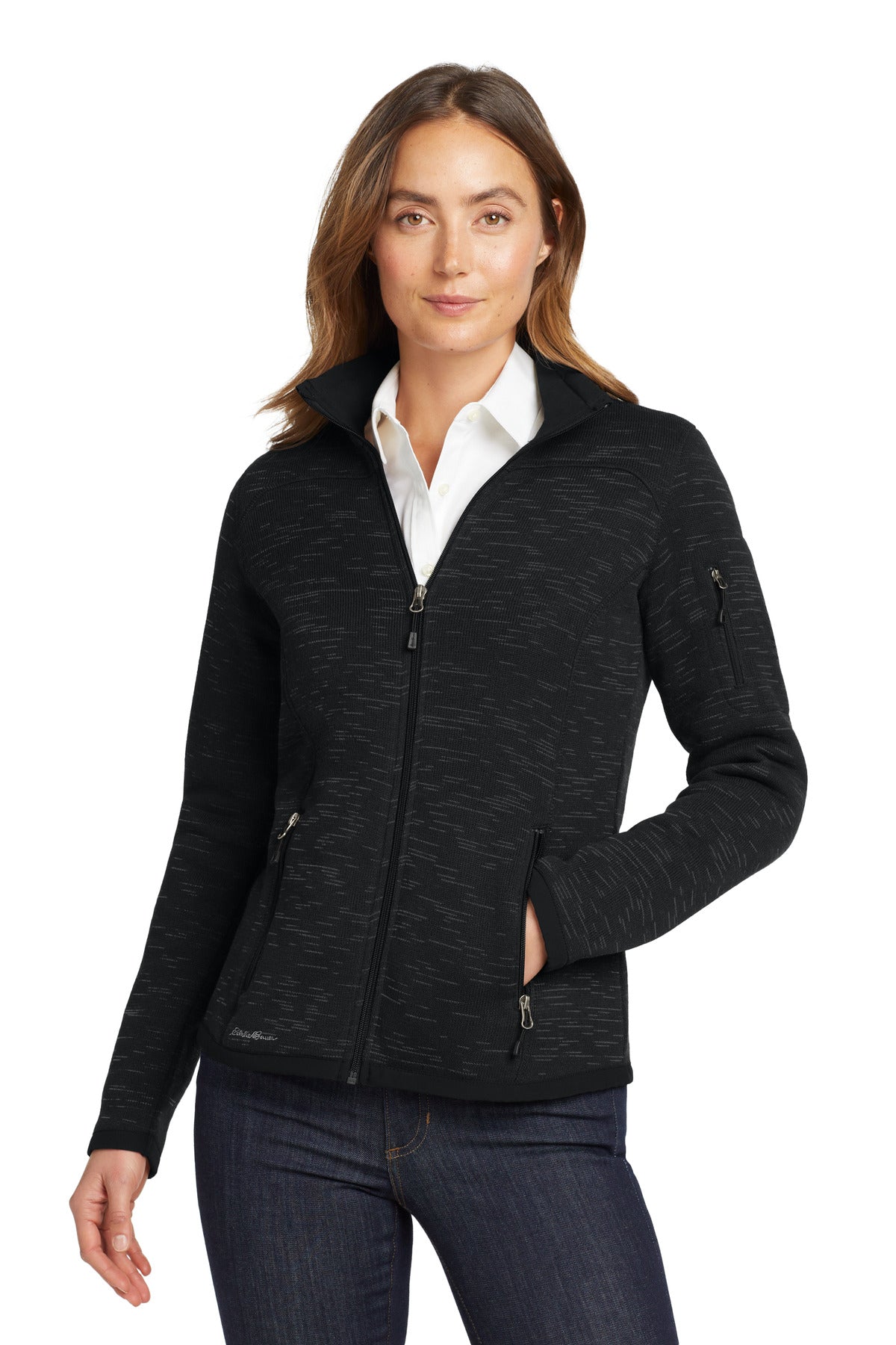Eddie Bauer ® Women's Sweater Fleece Full-Zip. EB251 - Black - 2XL