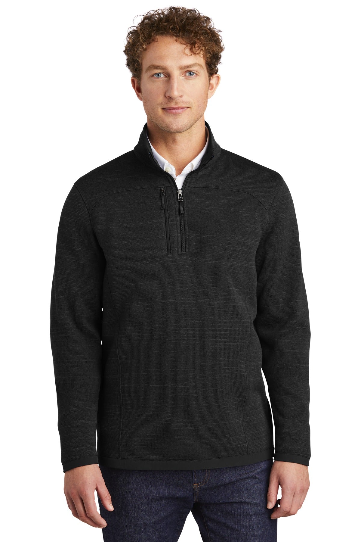 Eddie Bauer ® Sweater Fleece 1/4-Zip. EB254 - Black - 2XL