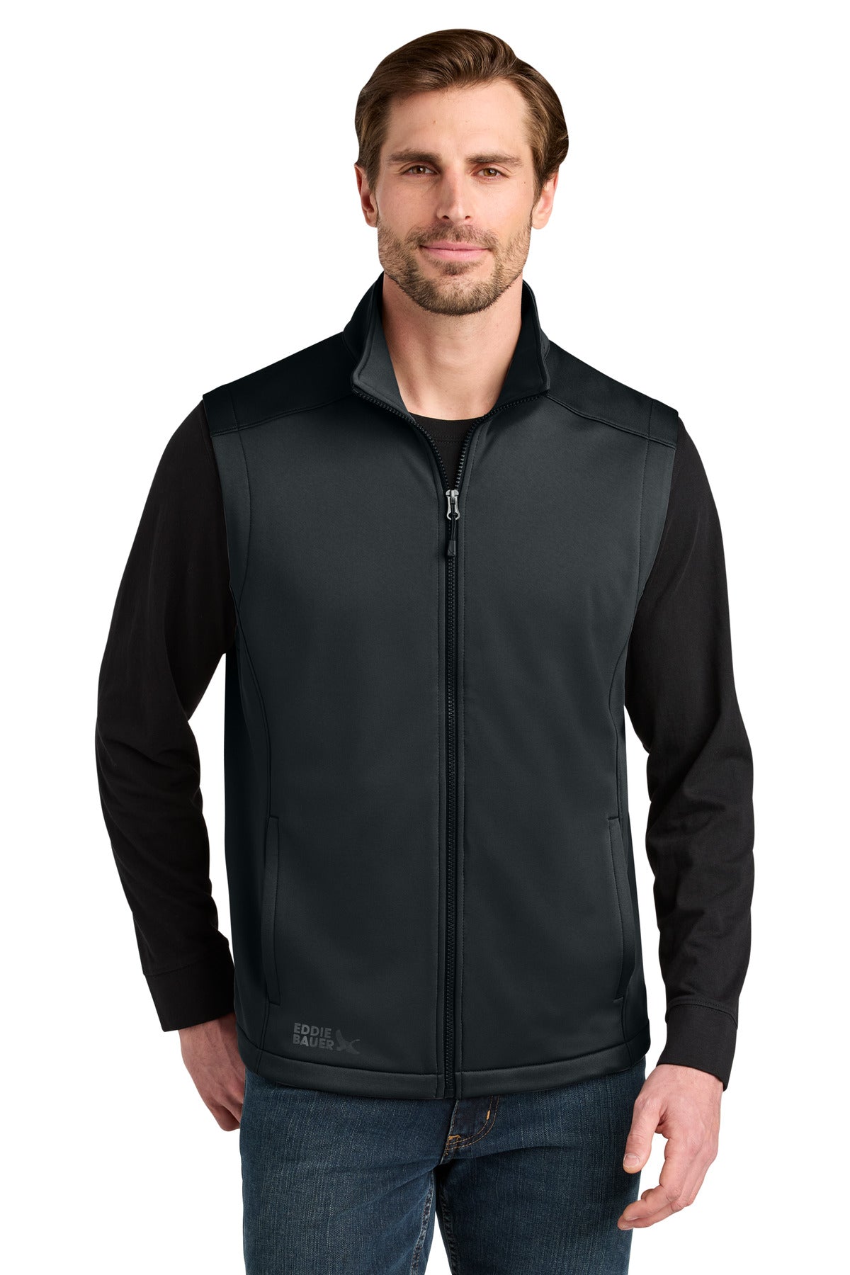 Eddie Bauer® Smooth Mid Layer Fleece Vest EB2560 - Black - 2XL