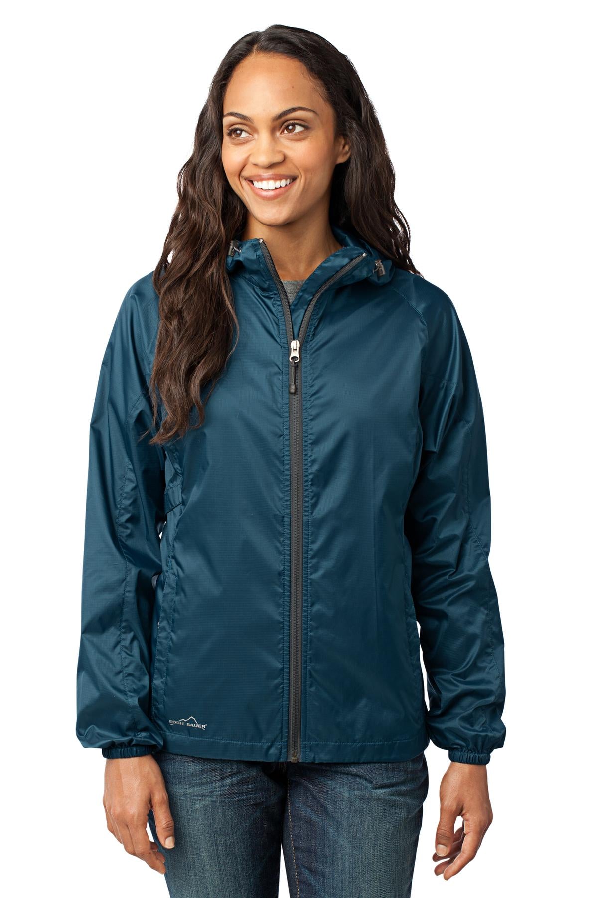 Eddie Bauer® Women's Packable Wind Jacket. EB501 - Adriatic Blue - 2XL