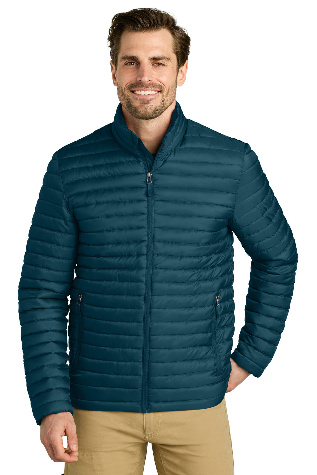 Eddie Bauer® Packable Quilted Full-Zip EB514 - Adriatic Blue - 2XL
