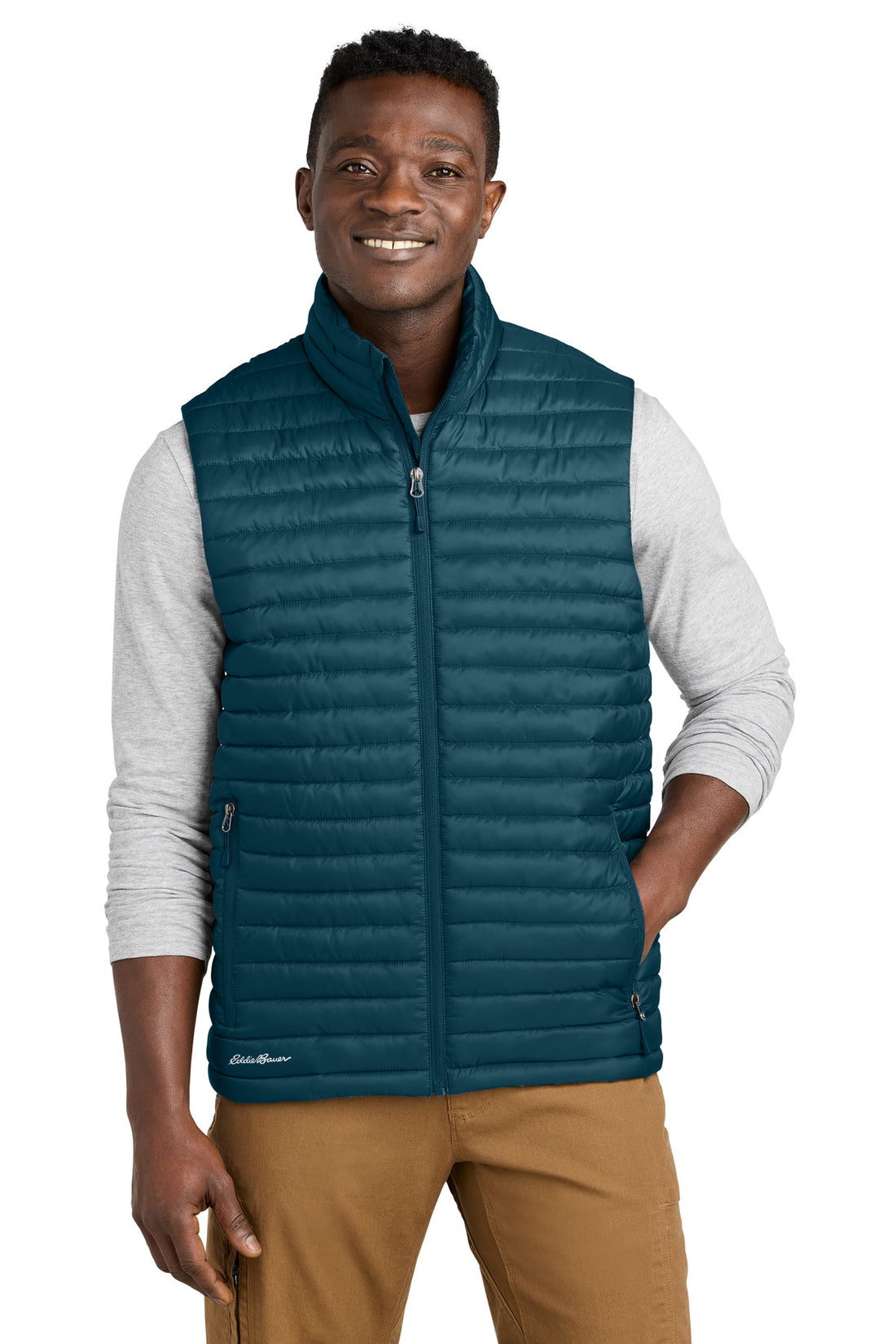 Eddie Bauer® Packable Quilted Vest EB516 - Adriatic Blue - 2XL