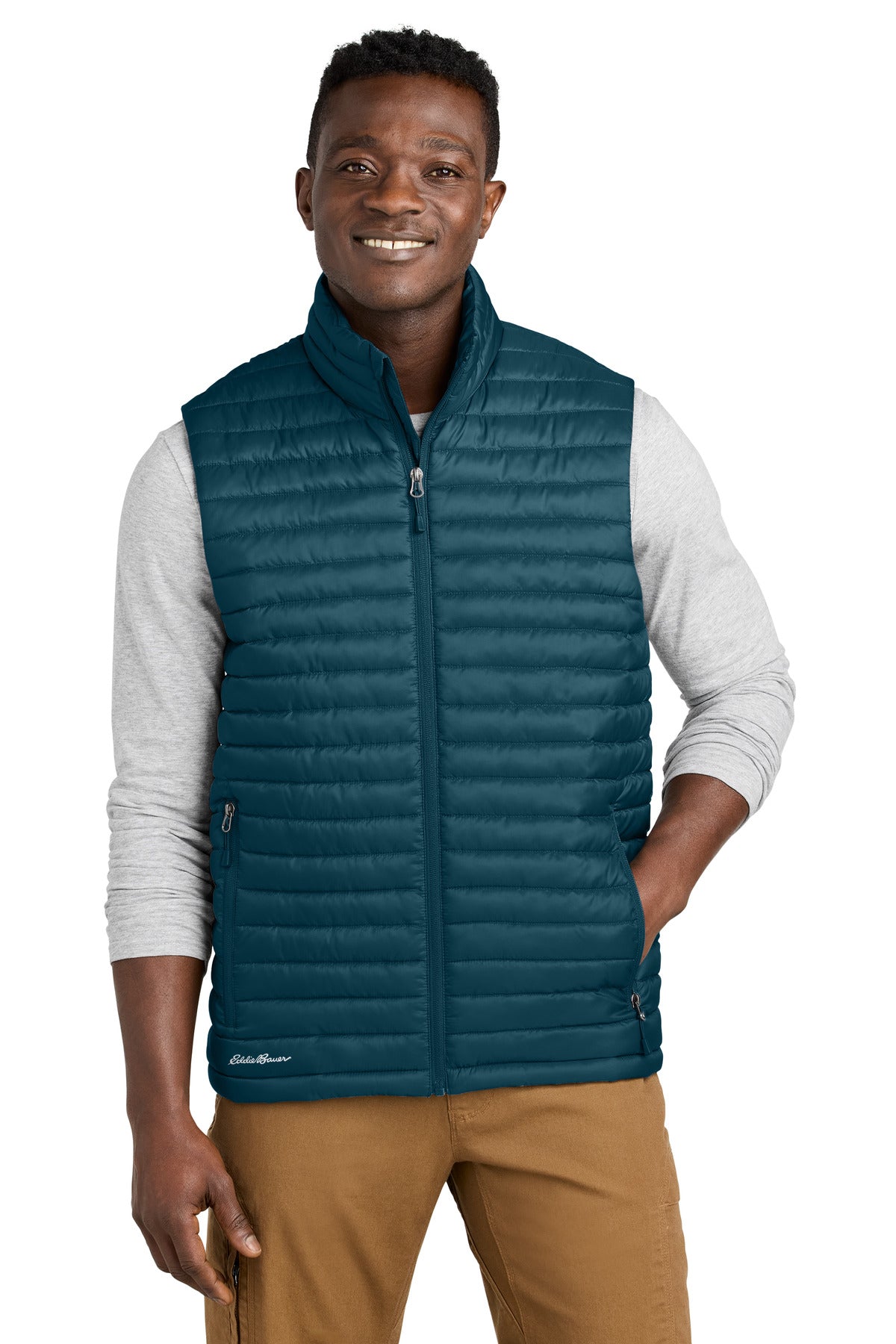 Eddie Bauer® Packable Quilted Vest EB516 - Adriatic Blue - 2XL