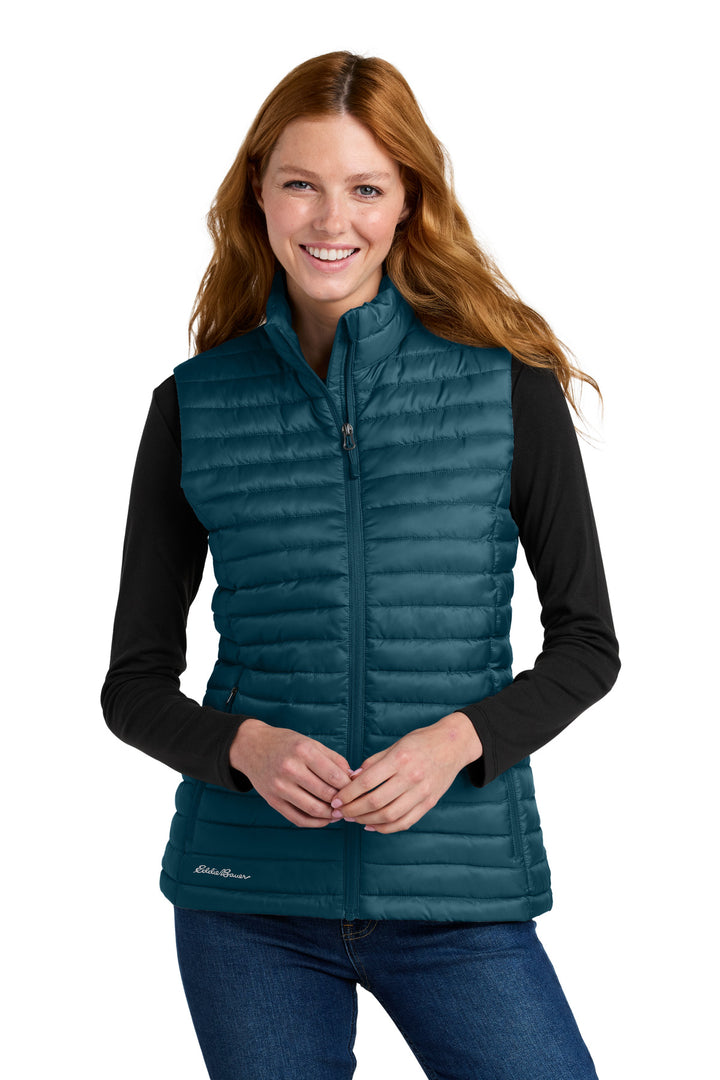 Eddie Bauer® Women's Packable Quilted Vest EB517 - Adriatic Blue - 2XL