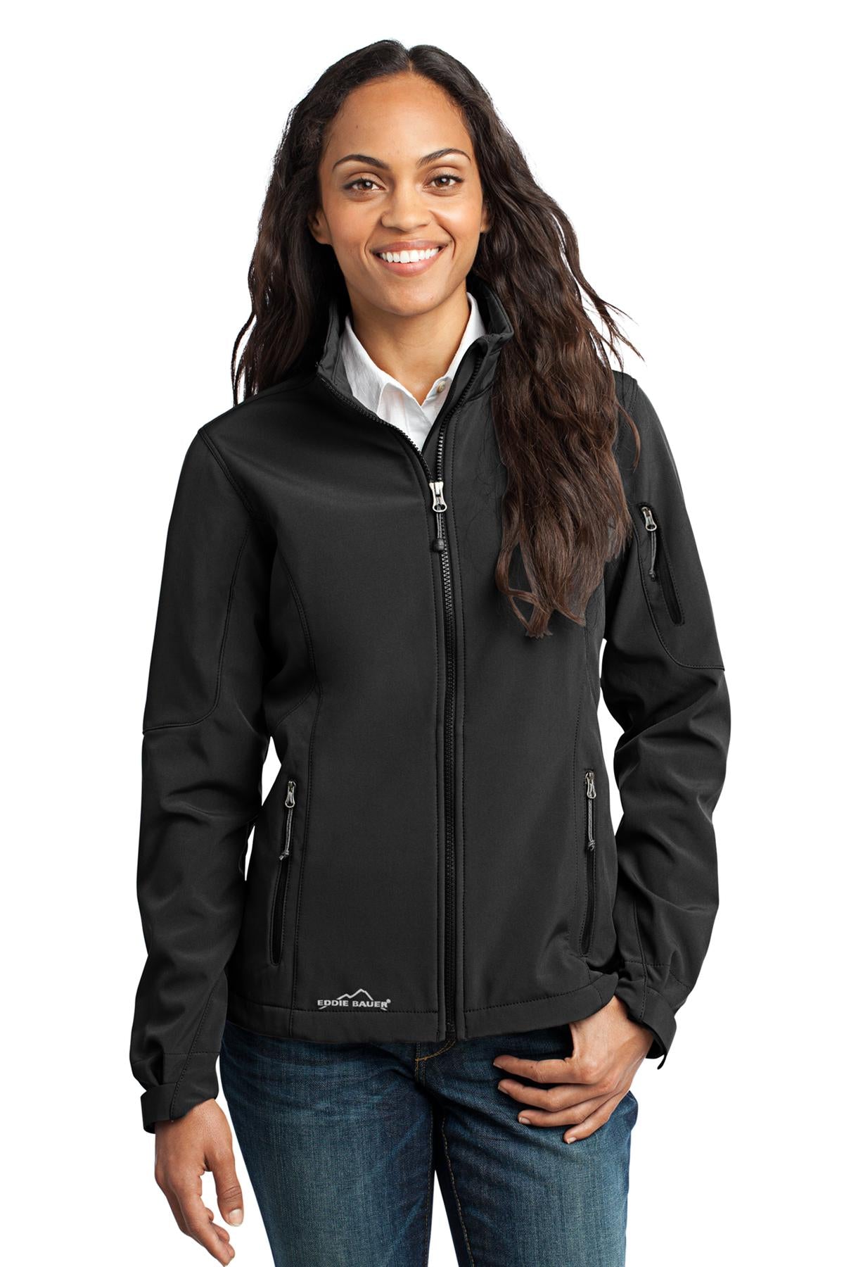 Eddie Bauer® Women's Soft Shell Jacket. EB531 - Black - 2XL