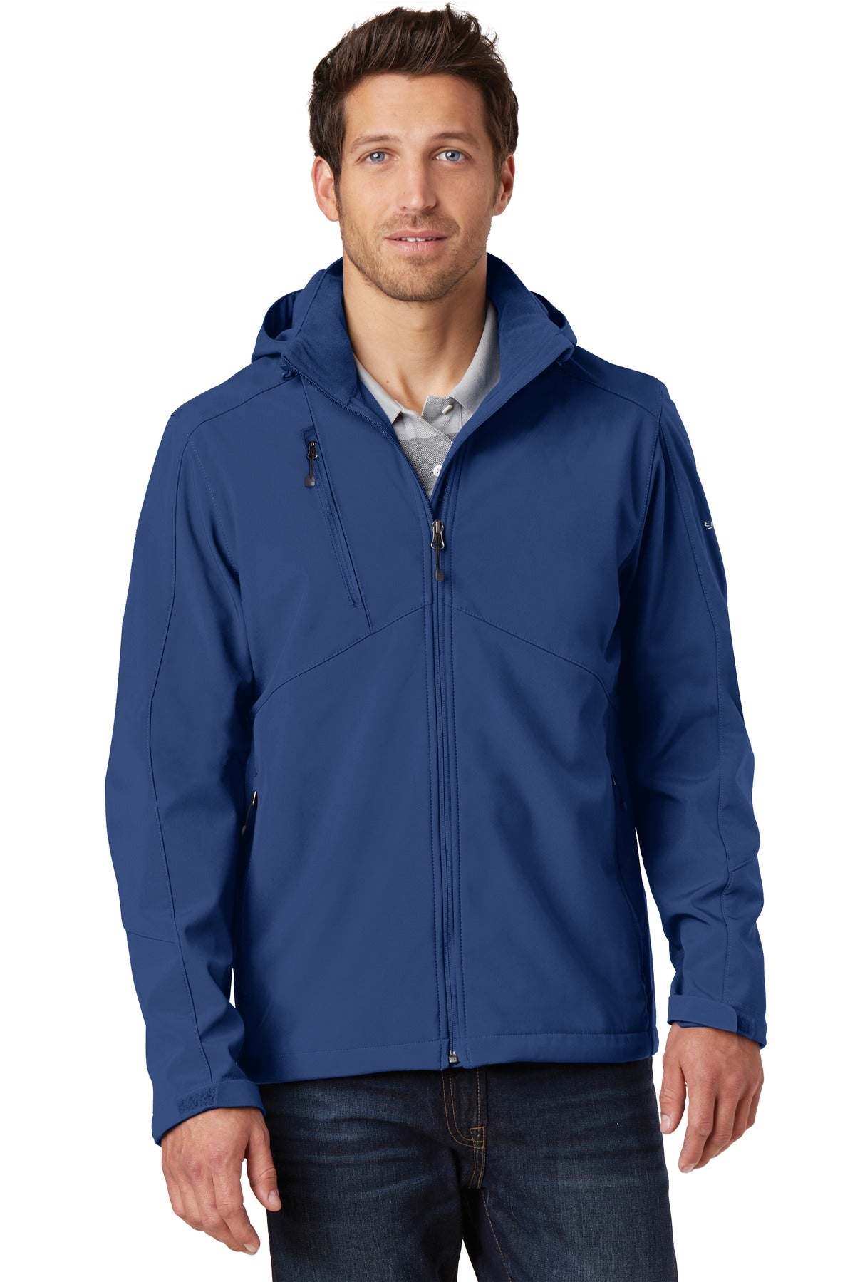 Eddie Bauer® Hooded Soft Shell Parka. EB536 - Admiral Blue - 2XL