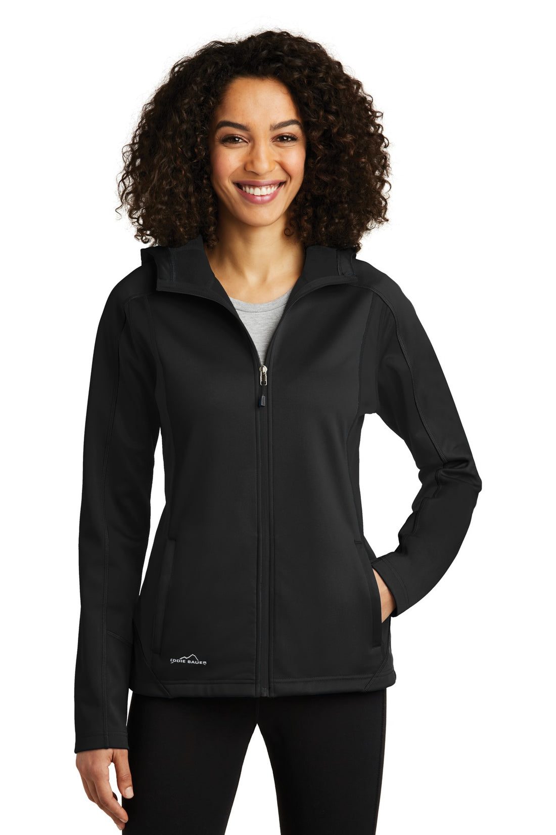 Eddie Bauer® Women's Trail Soft Shell Jacket. EB543 - Black/ Black - 2XL