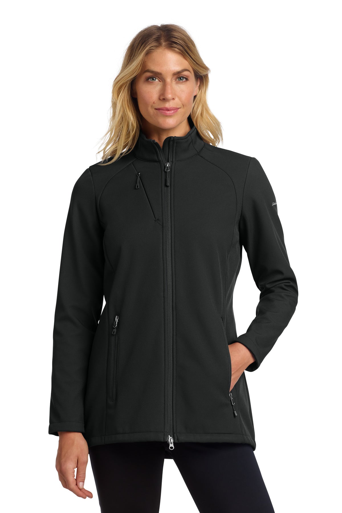 Eddie Bauer® Women's Stretch Soft Shell Jacket EB545 - Deep Black - 2XL