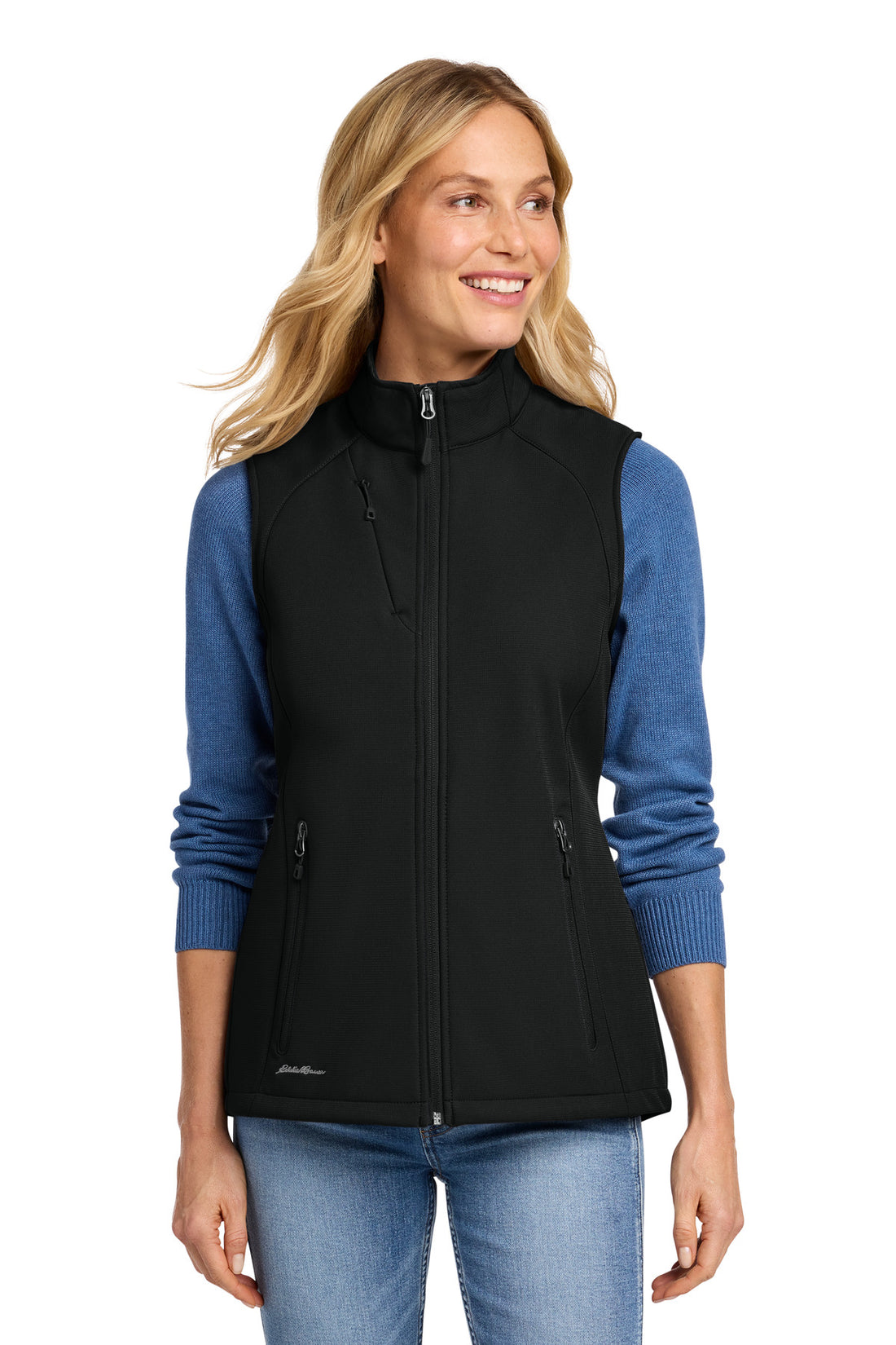 Eddie Bauer® Women's Stretch Soft Shell Vest EB547 - Deep Black - 2XL