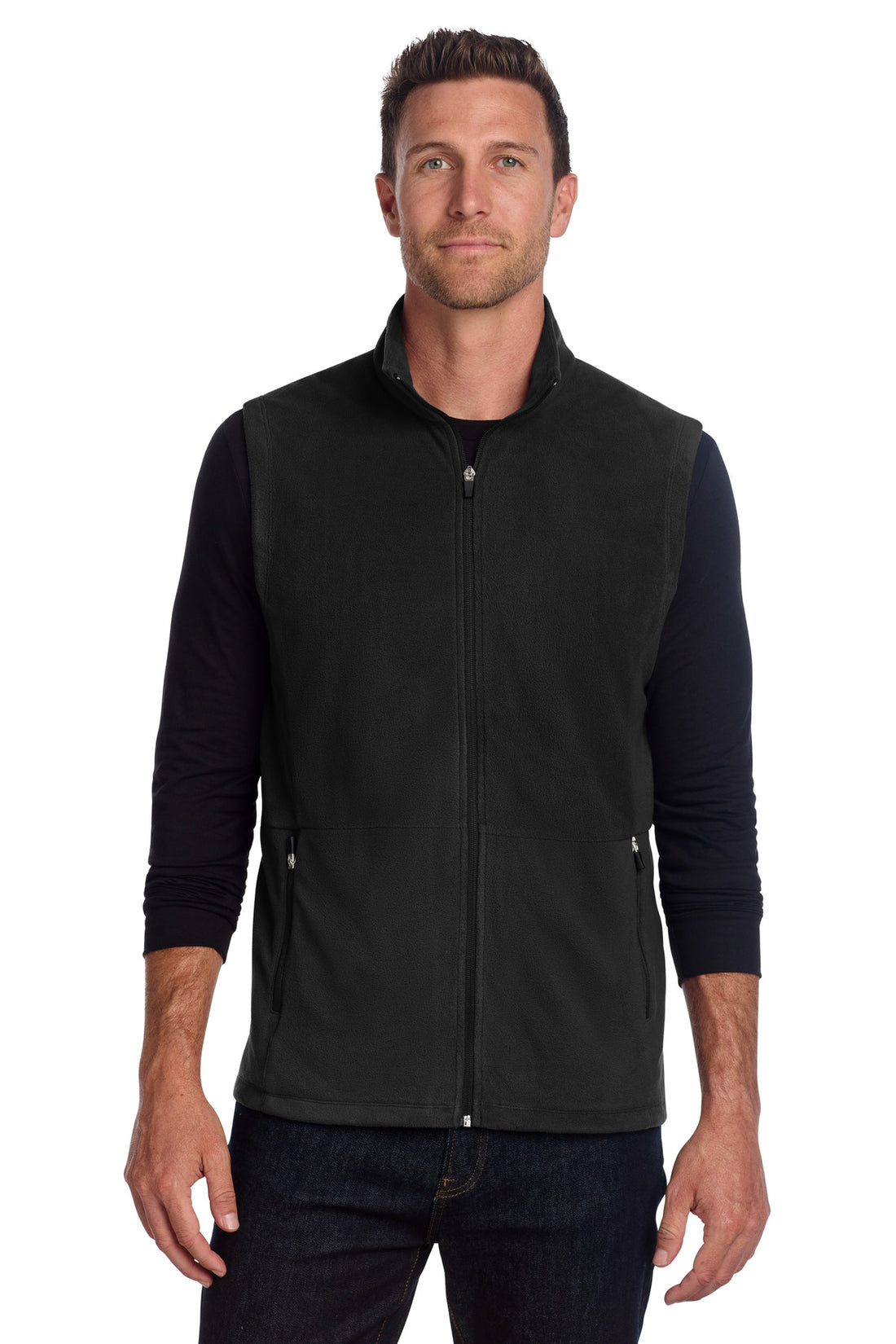 Port Authority® Accord Microfleece Vest F152 - Black - 2XL