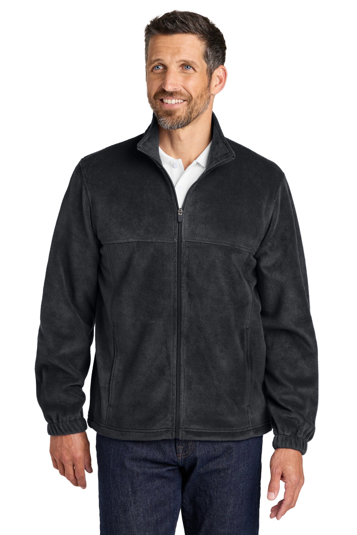Port Authority® Plush Fleece Full-Zip Jacket F190 - Black - 2XL