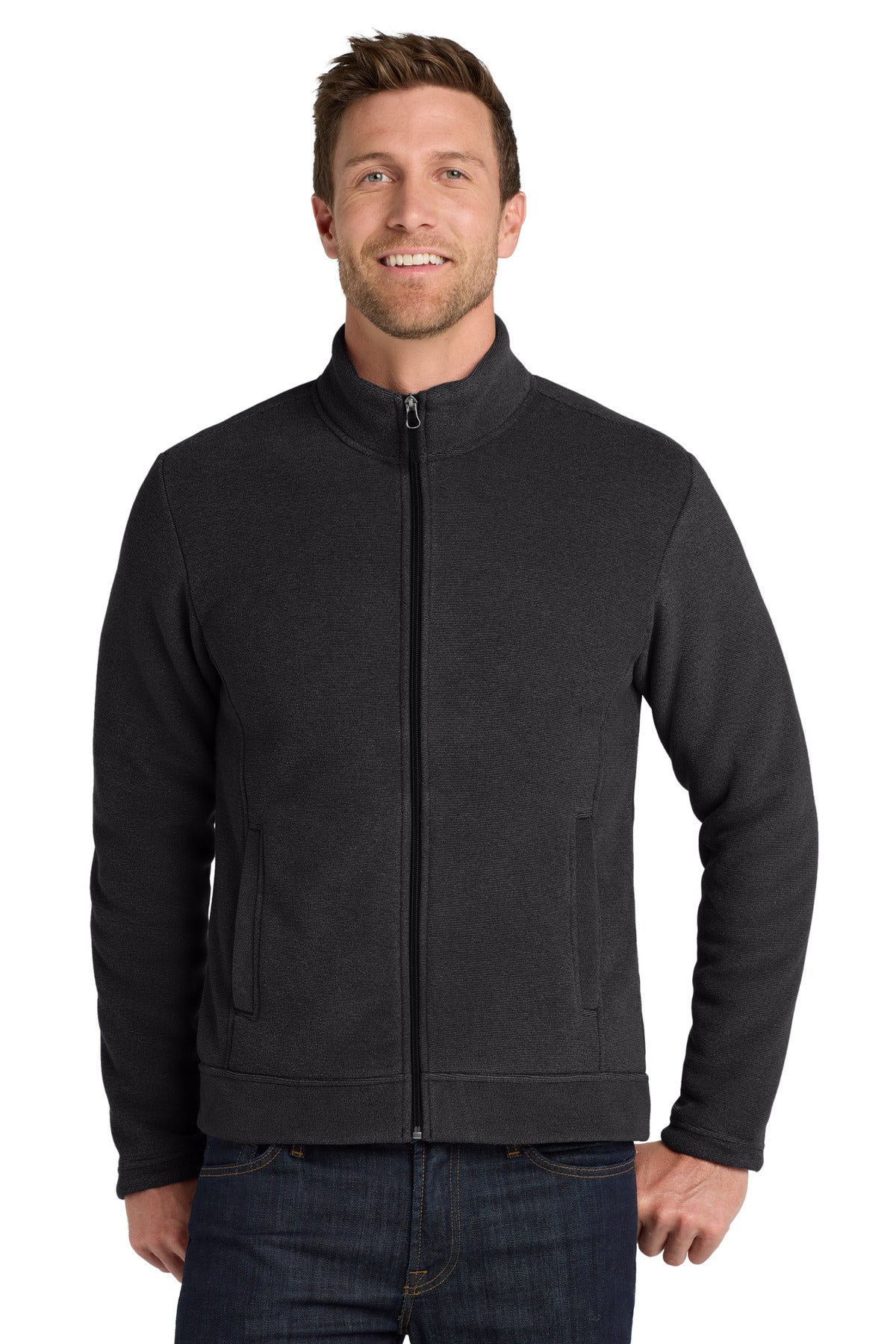 Port Authority ® Ultra Warm Brushed Fleece Jacket. F211 - Graphite/ Deep Black - 2XL