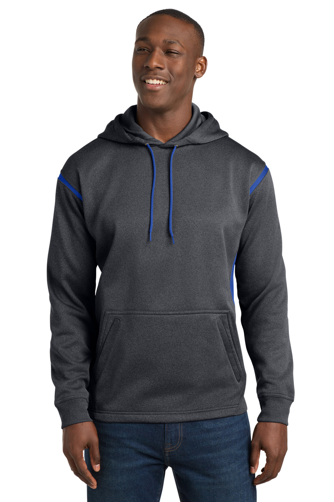 Sport-Tek® Tech Fleece Colorblock Hooded Sweatshirt. F246