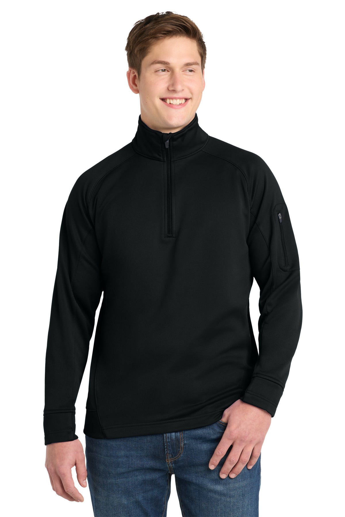 Sport-Tek® Tech Fleece 1/4-Zip Pullover. F247 - Black - 2XL