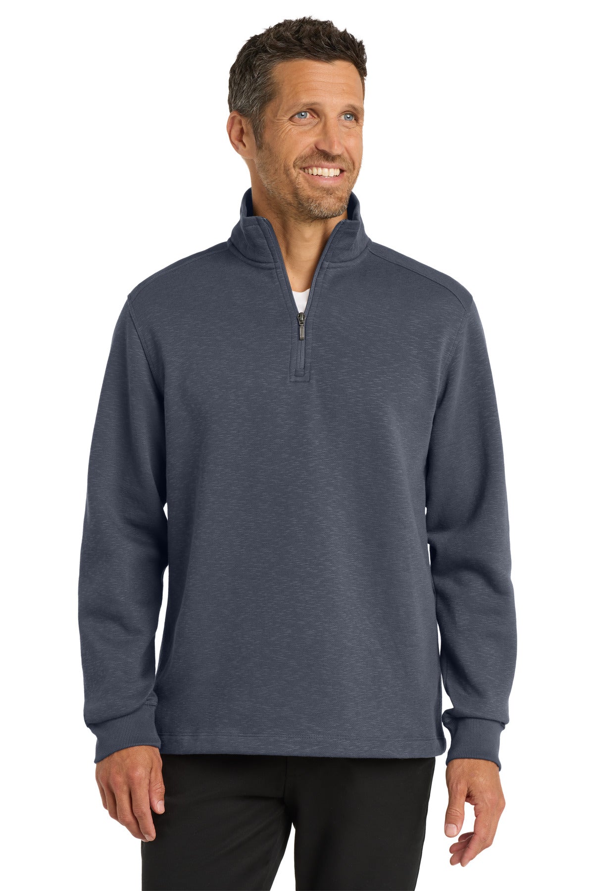 Port Authority® Slub Fleece 1/4-Zip Pullover. F295