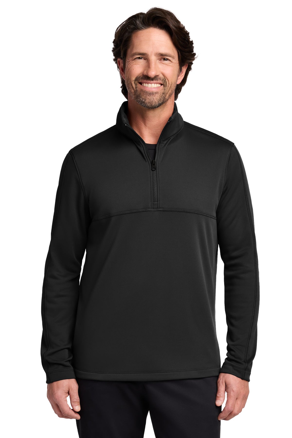 Port Authority® Smooth Fleece 1/4-Zip F804 - Deep Black - 2XL