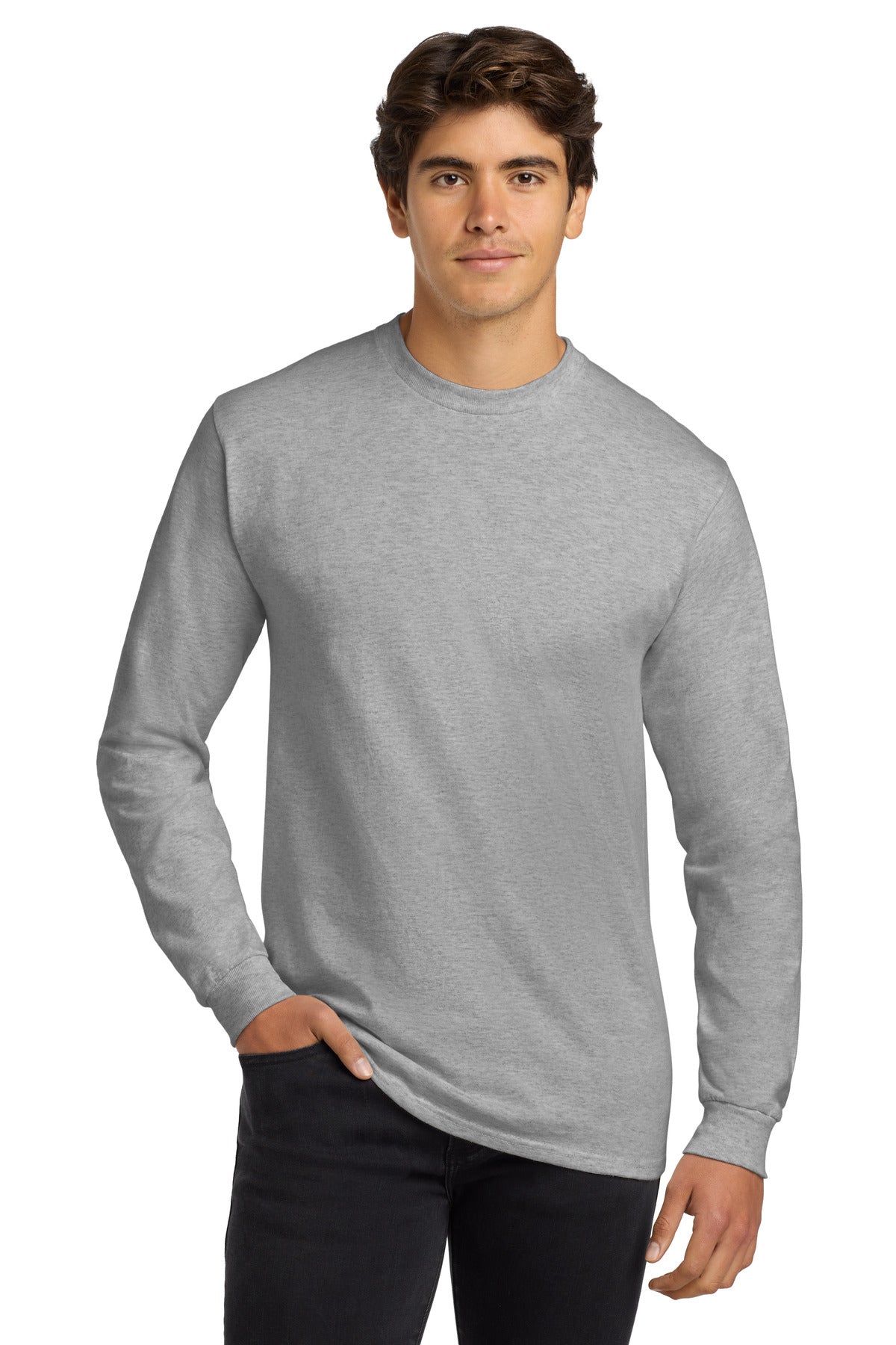 Gildan® - Ultra Cotton® 100% US Cotton Long Sleeve T-Shirt.  G2400 - Ash - 2XL