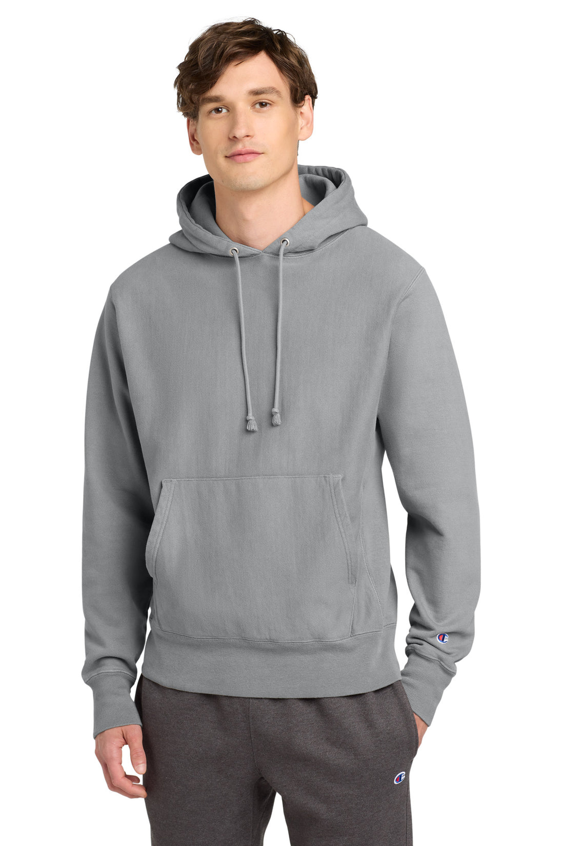 Champion ® Reverse Weave ® Garment-Dyed Hooded Sweatshirt. GDS101 - Concrete - 2XL