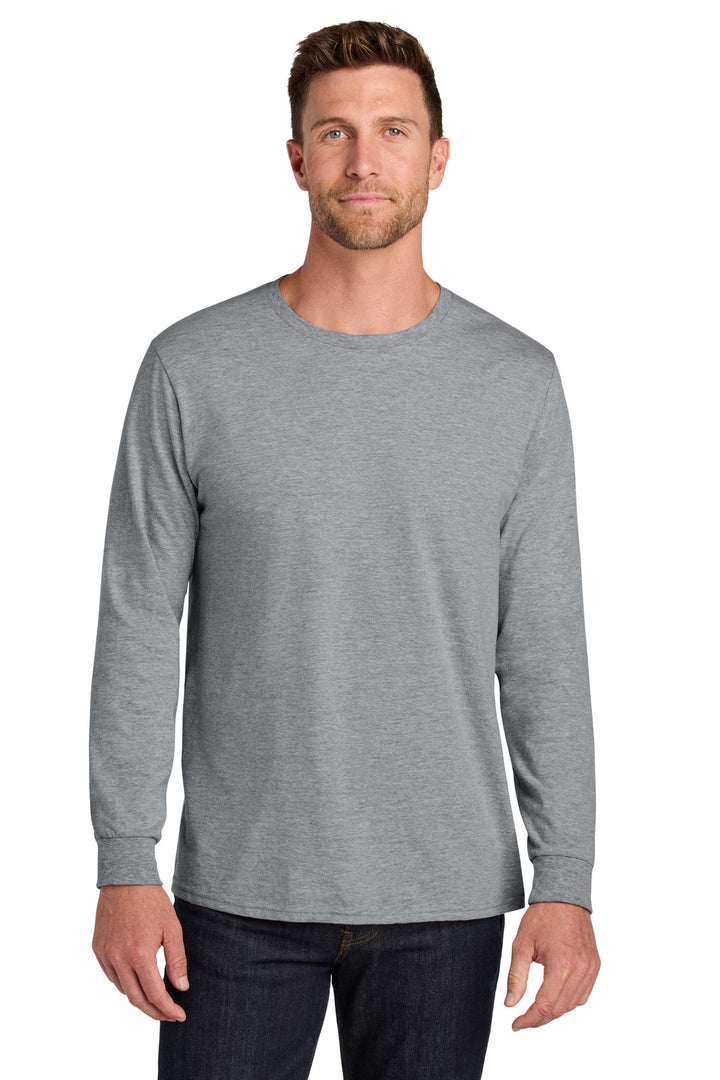 Jerzees Ultimate® Unisex Ring Spun Long Sleeve T-Shirt IC46L - Athletic Heather - 2XL