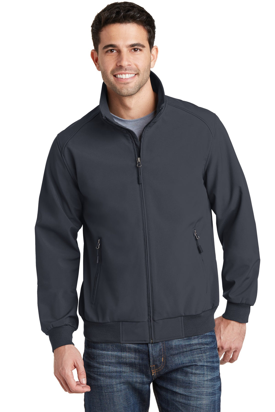 Port Authority® Soft Shell Bomber Jacket. J337 - Battleship Grey - 2XL