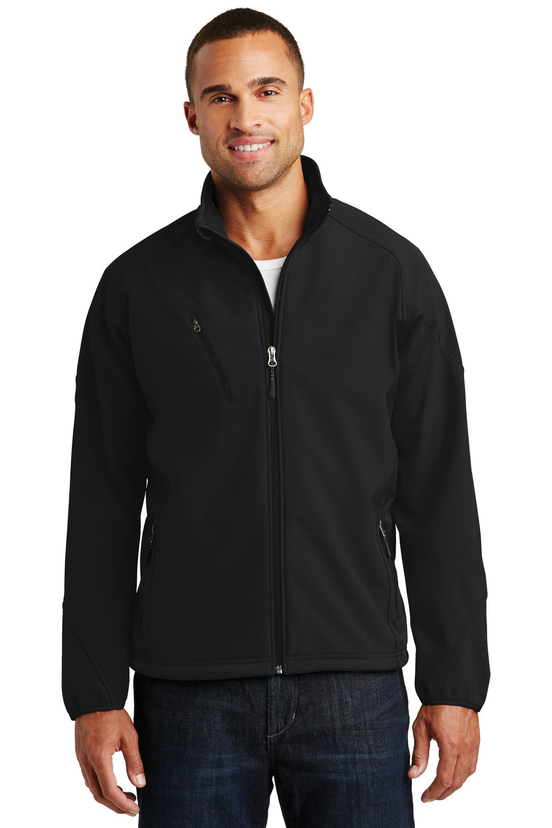 Port Authority® Textured Soft Shell Jacket. J705 - Black - 2XL