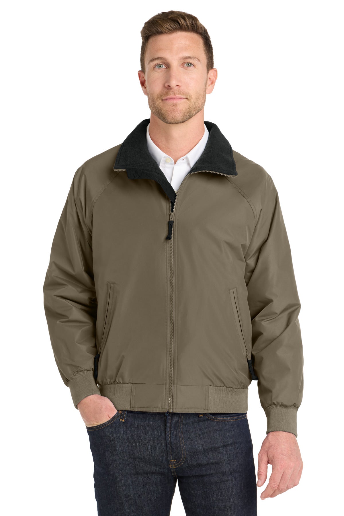 Port Authority® Challenger Jacket. J754 - Khaki/ True Black - 2XL
