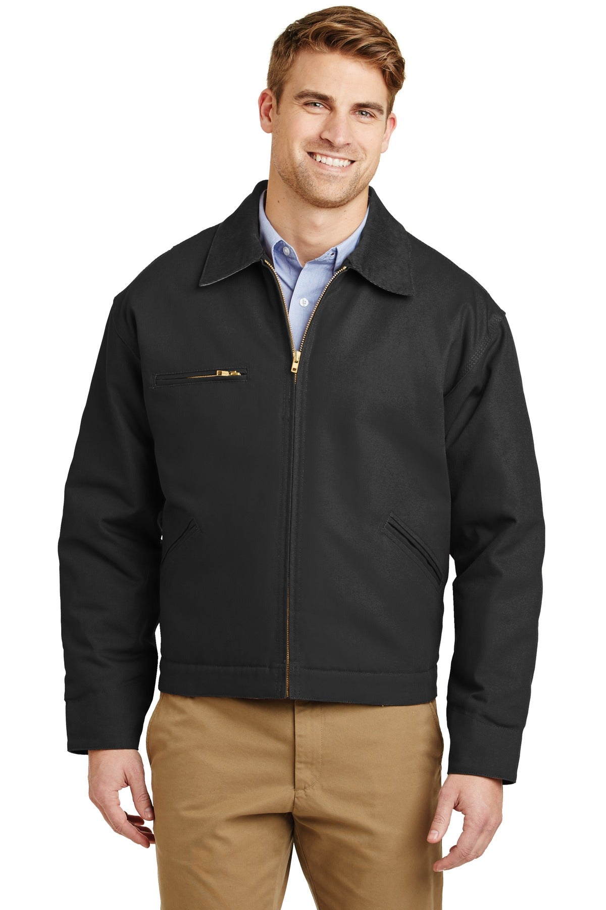 CornerStone® - Duck Cloth Work Jacket.  J763 - Black - 2XL