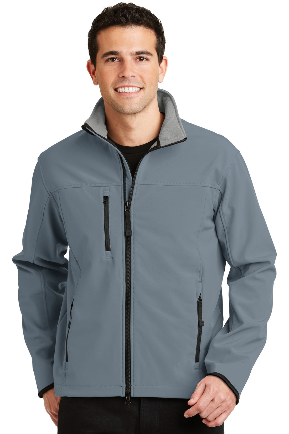 Port Authority® Glacier® Soft Shell Jacket.  J790 - Atlantic Blue/ Chrome - 2XL