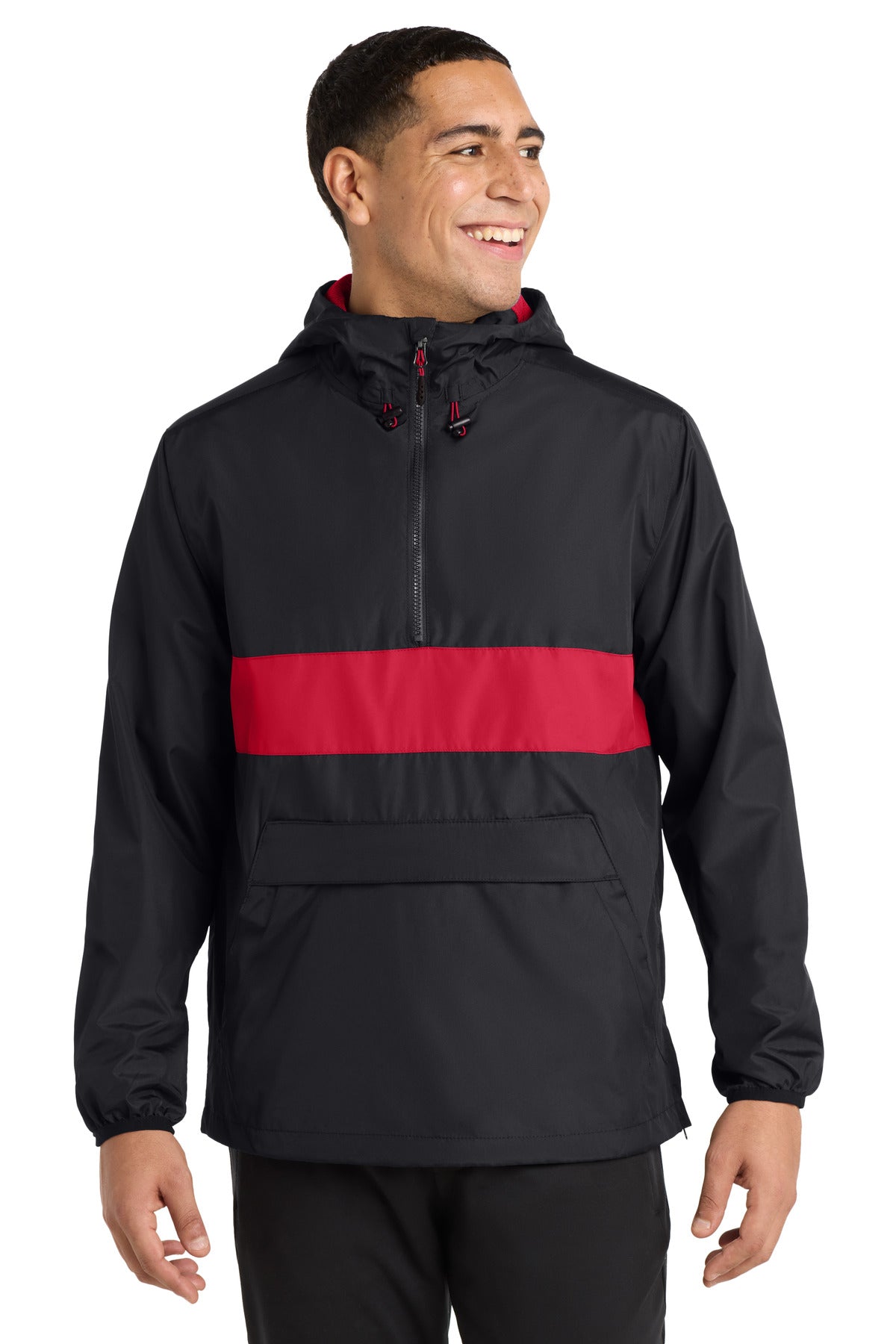 Sport-Tek® Zipped Pocket Anorak. JST65