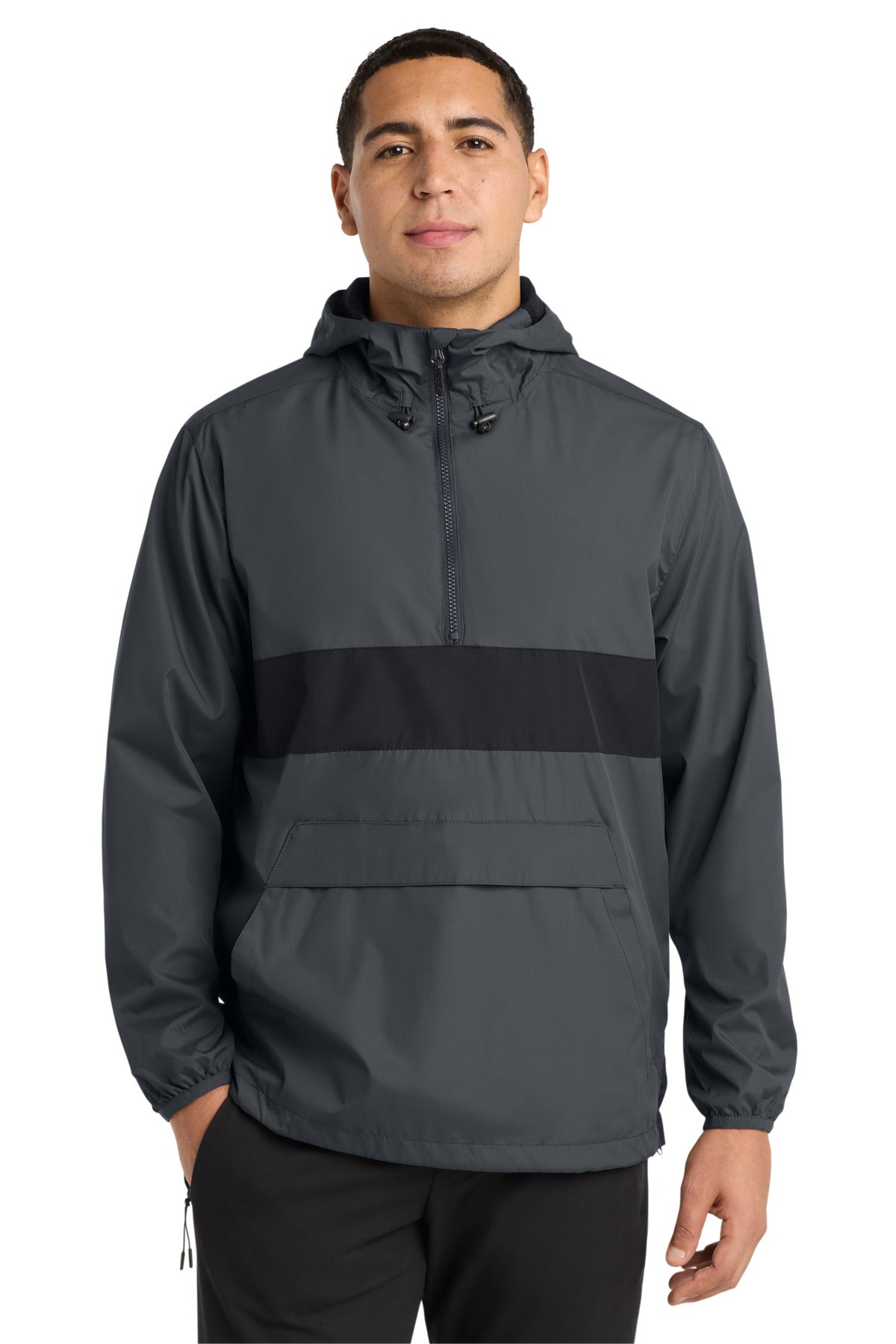 Sport-Tek® Zipped Pocket Anorak. JST65