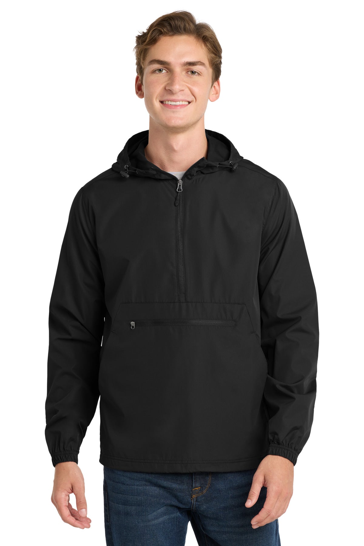 Sport-Tek ® Packable Anorak. JST66 - Black - 2XL