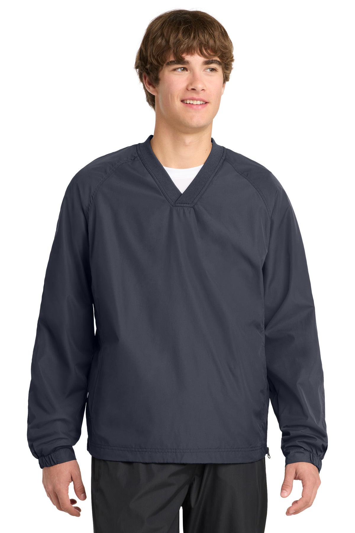 Sport-Tek® V-Neck Raglan Wind Shirt. JST72