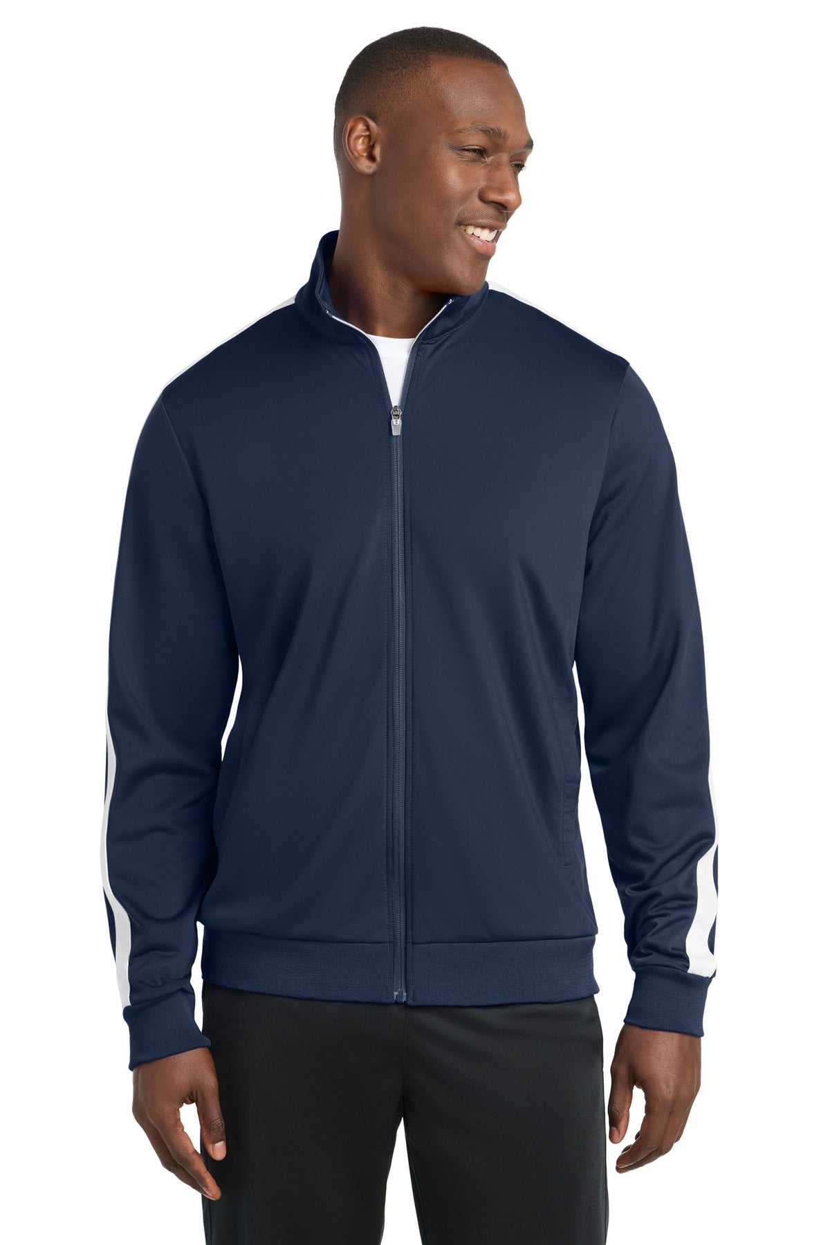 Sport-Tek ® Tricot Sleeve Stripe Track Jacket. JST94