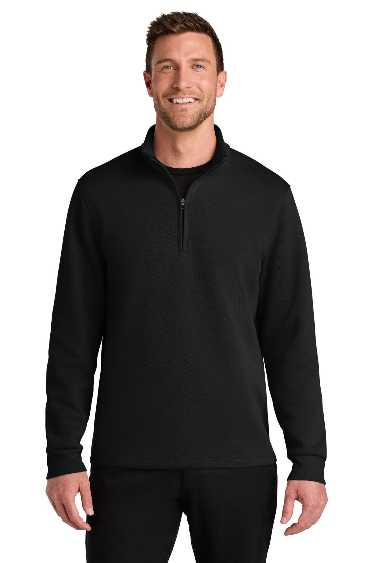 Port Authority® Wearever Signature Double Pique 1/4-Zip K210 - Deep Black - 2XL